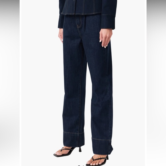 GREY LAB Denim - GREY LAB Dark Denim High Waist Wide Leg Jeans S